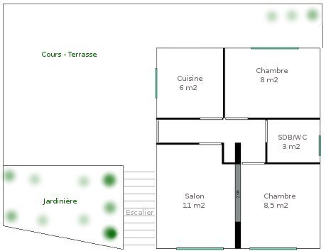 Plan du gte et de son jardin